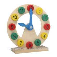 educational wooden toy clock for kids